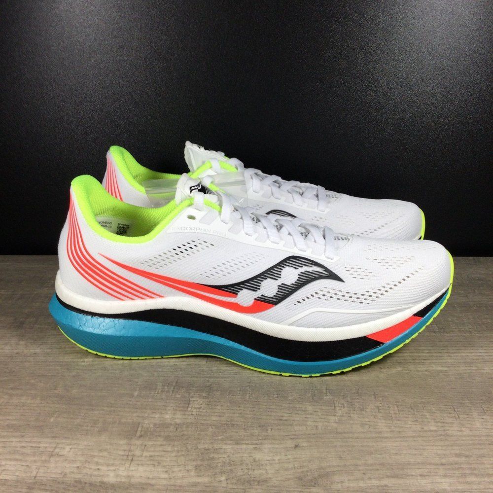 Saucony Endorphin Pro Women's Size 11 White Green Blue Running Shoes S10598-10